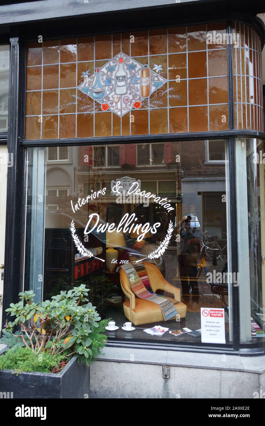 La decorazione degli interni shop, Voorstraat Dordrecht, Paesi Bassi, Europa Foto Stock