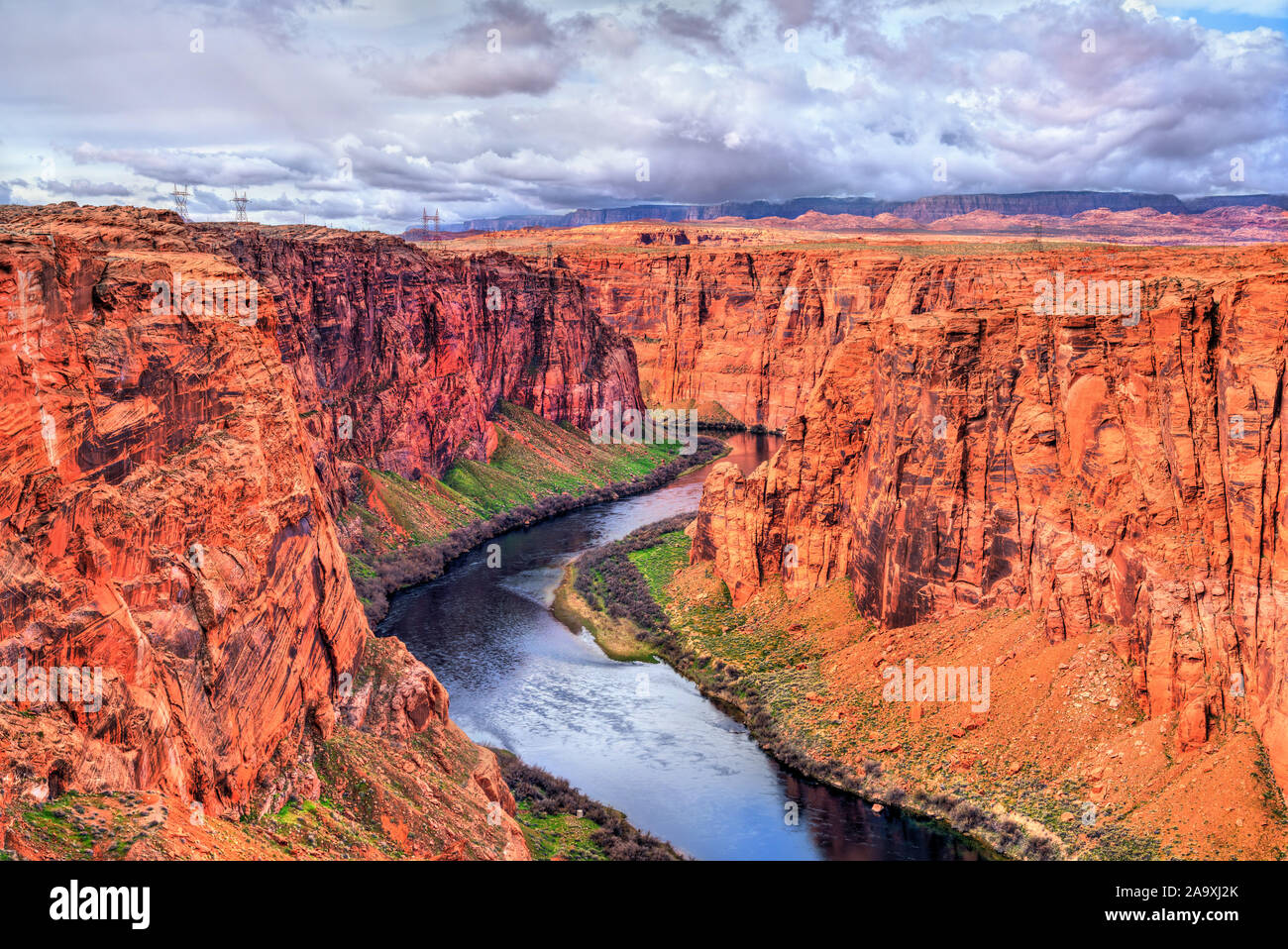 Il fiume Colorado in Glen Canyon, Arizona Foto Stock