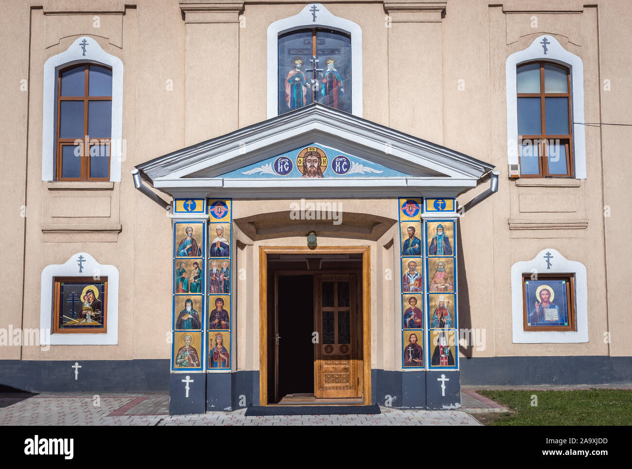 L elevazione della Santa Croce ucraino Chiesa ortodossa in Sighetu Marmatiei città in Maramures Contea del nord ovest della Romania Foto Stock