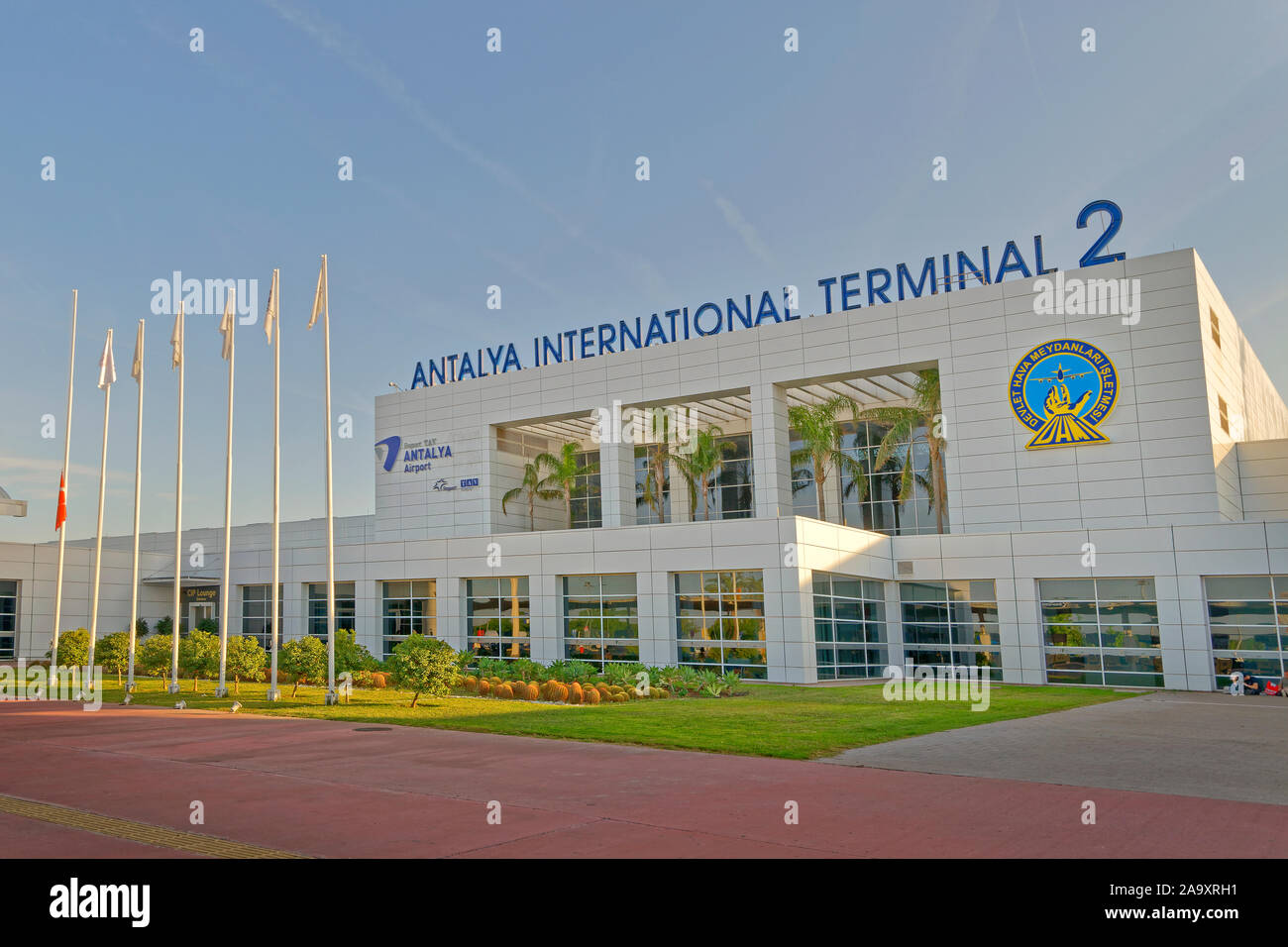 International Terminal 2 dell'aeroporto di Antalya, Turchia. Foto Stock