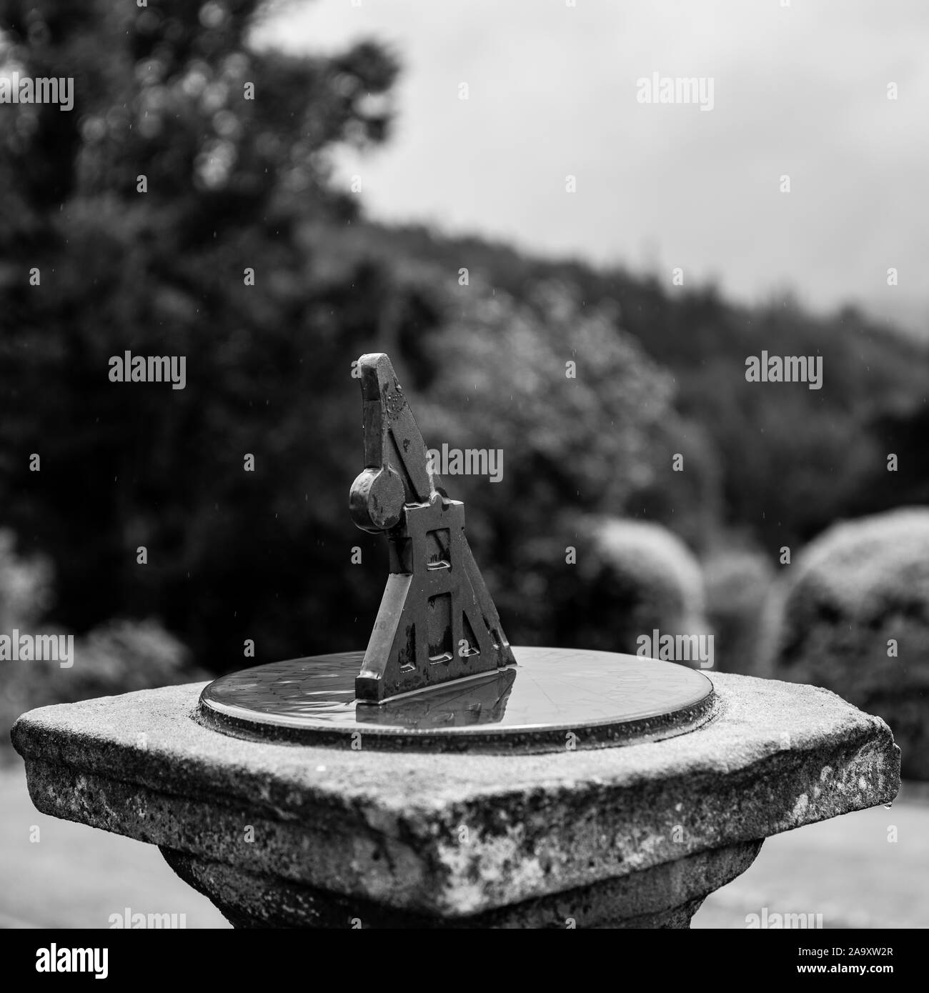 Meridiana in bianco e nero Foto Stock