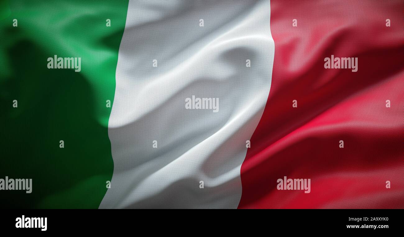 Bandiera Italiana. L'Italia. Foto Stock