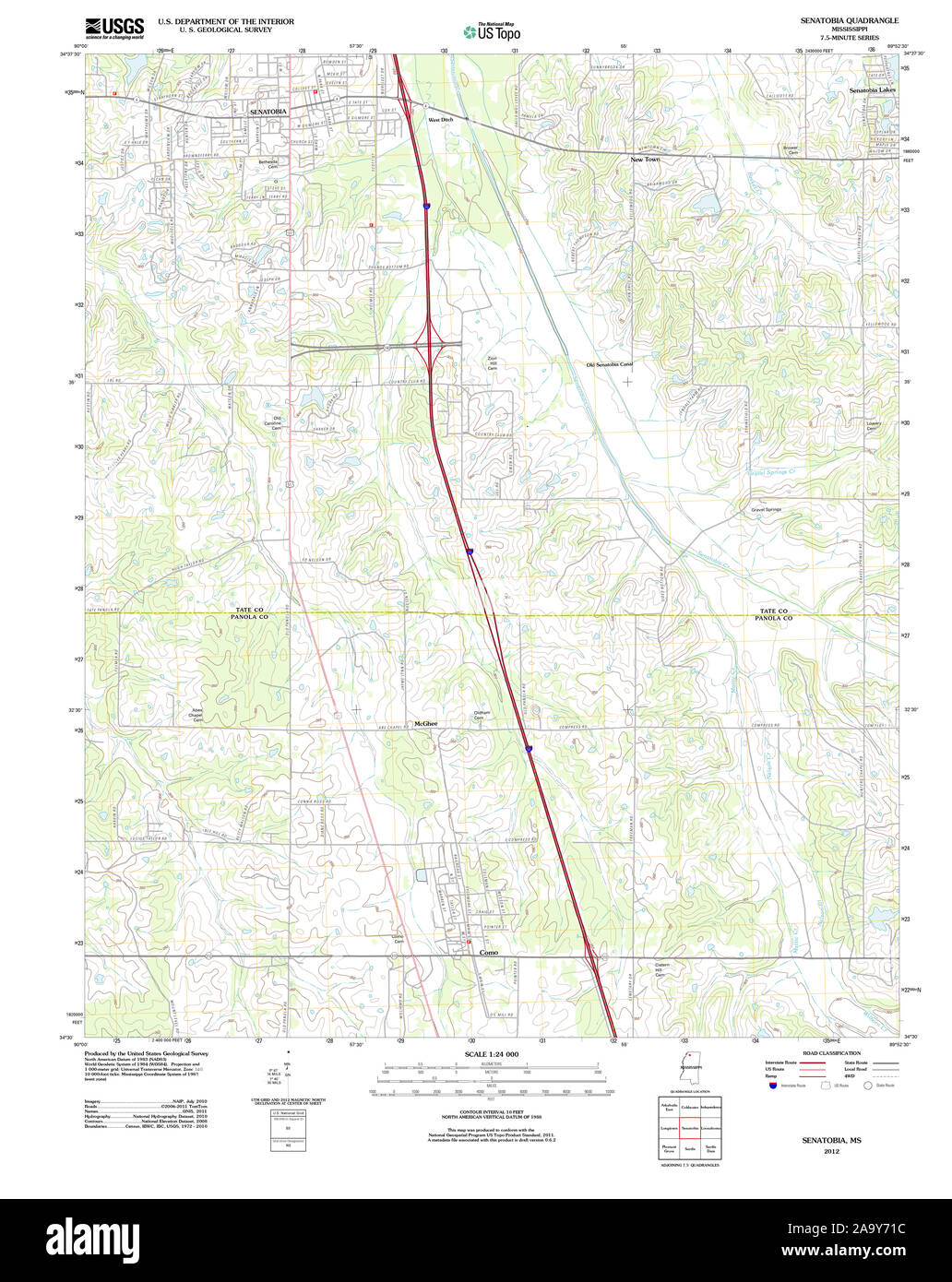 Mappa della senatobia immagini e fotografie stock ad alta risoluzione