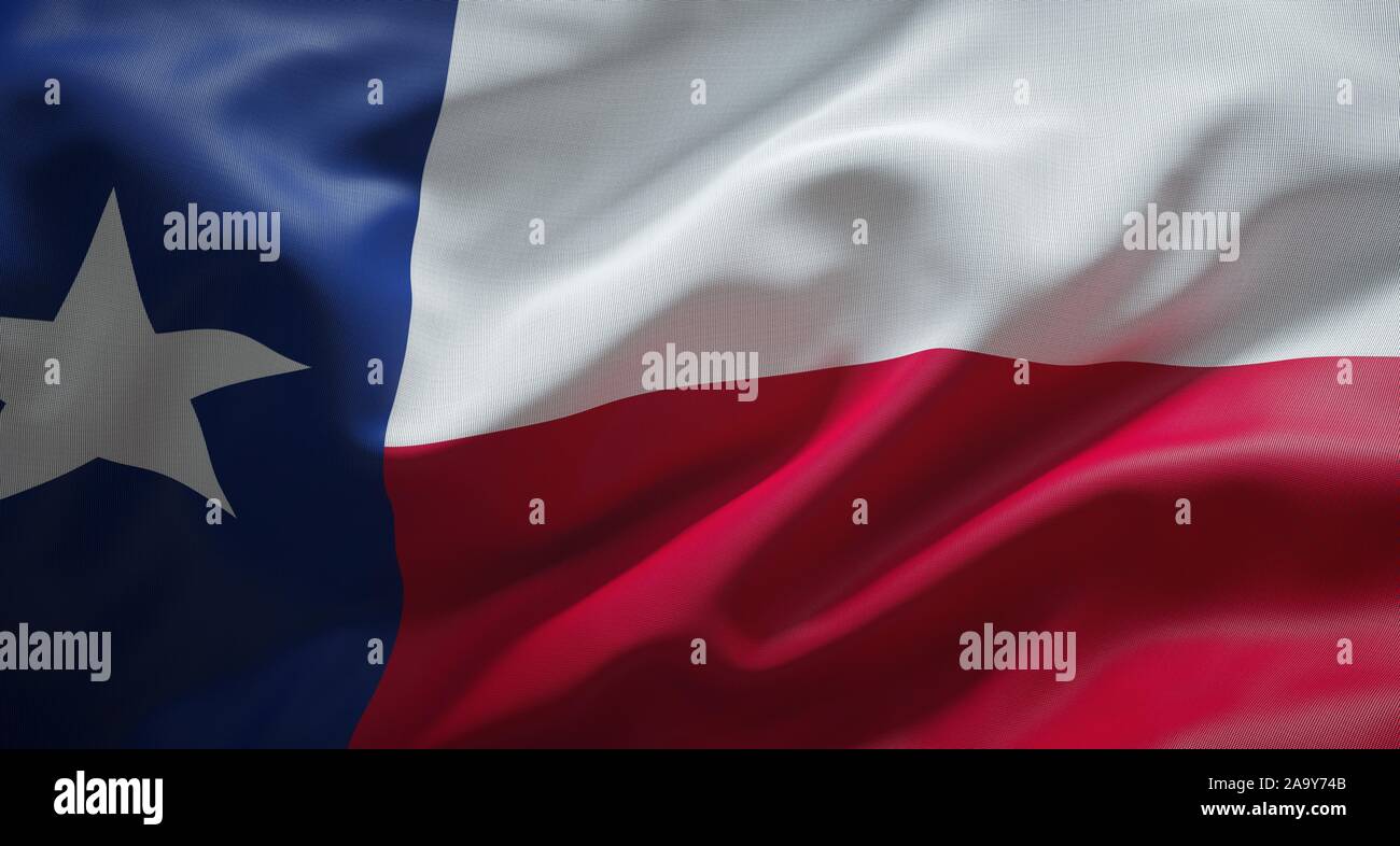 Bandiera Ufficiale dello Stato del Texas. Stati Uniti d'America. Foto Stock