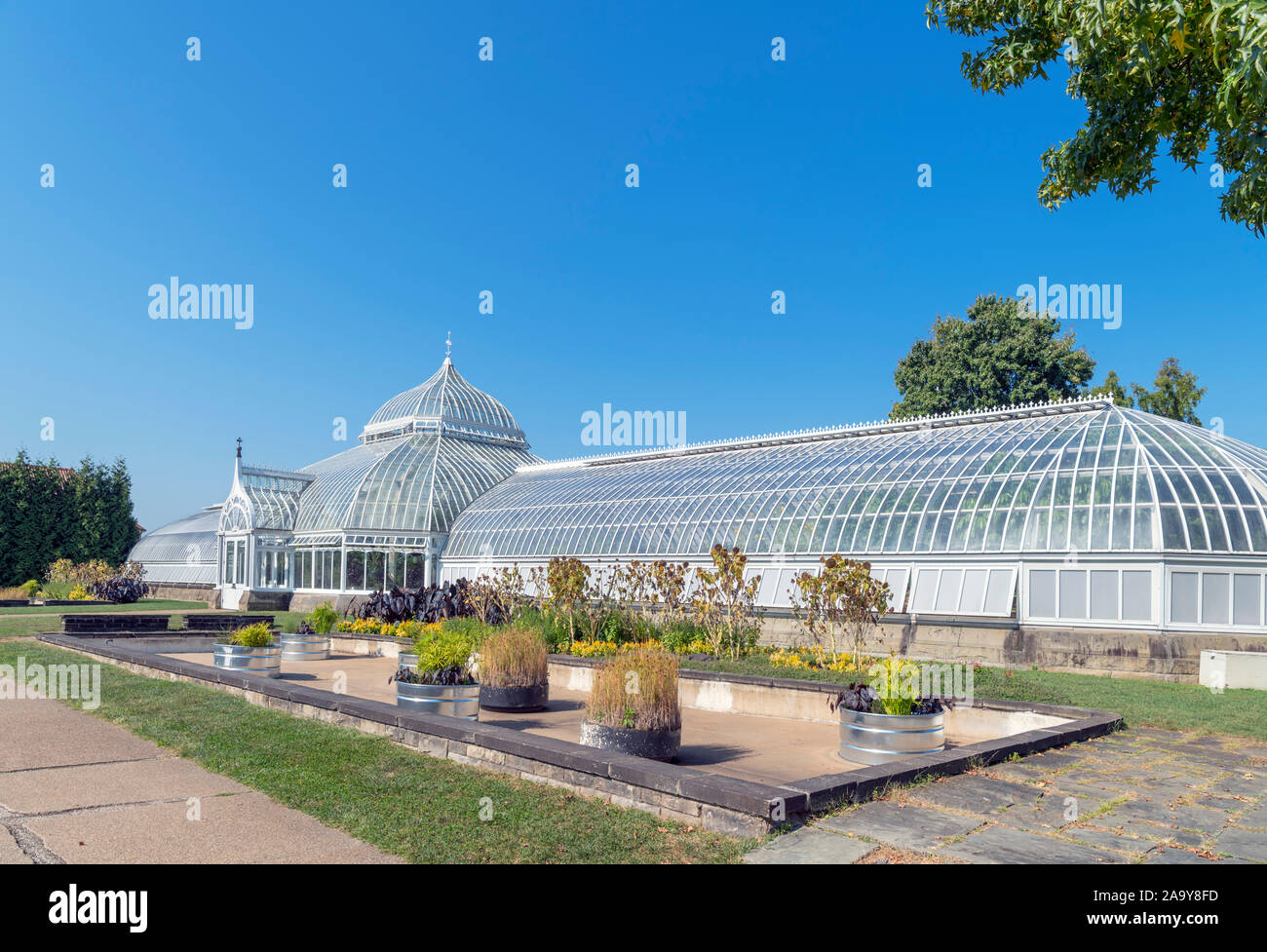 Phipps conservatorio e Giardini Botanici, Schenley Park, il quartiere di Oakland, Pittsburgh, Pennsylvania, STATI UNITI D'AMERICA Foto Stock