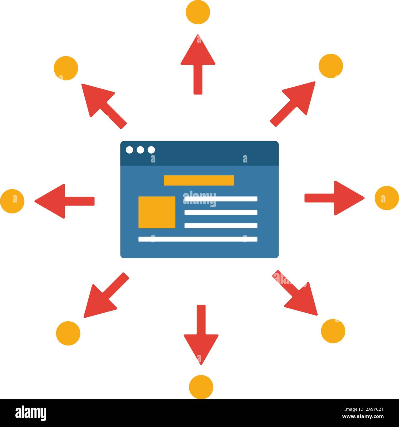 Contenuti virali icona. Semplice elemento piatto da collezione di contenuti. Creative contenuti virali icona per modelli, software e applicazioni Illustrazione Vettoriale