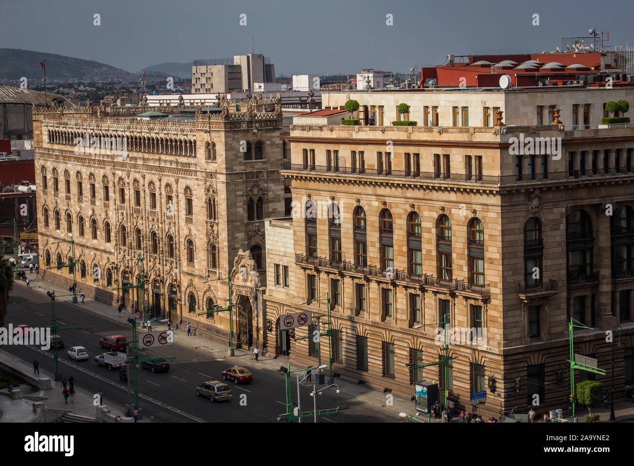 Palazzo postale facciata sul centro del Messico città capitale. Foto Stock