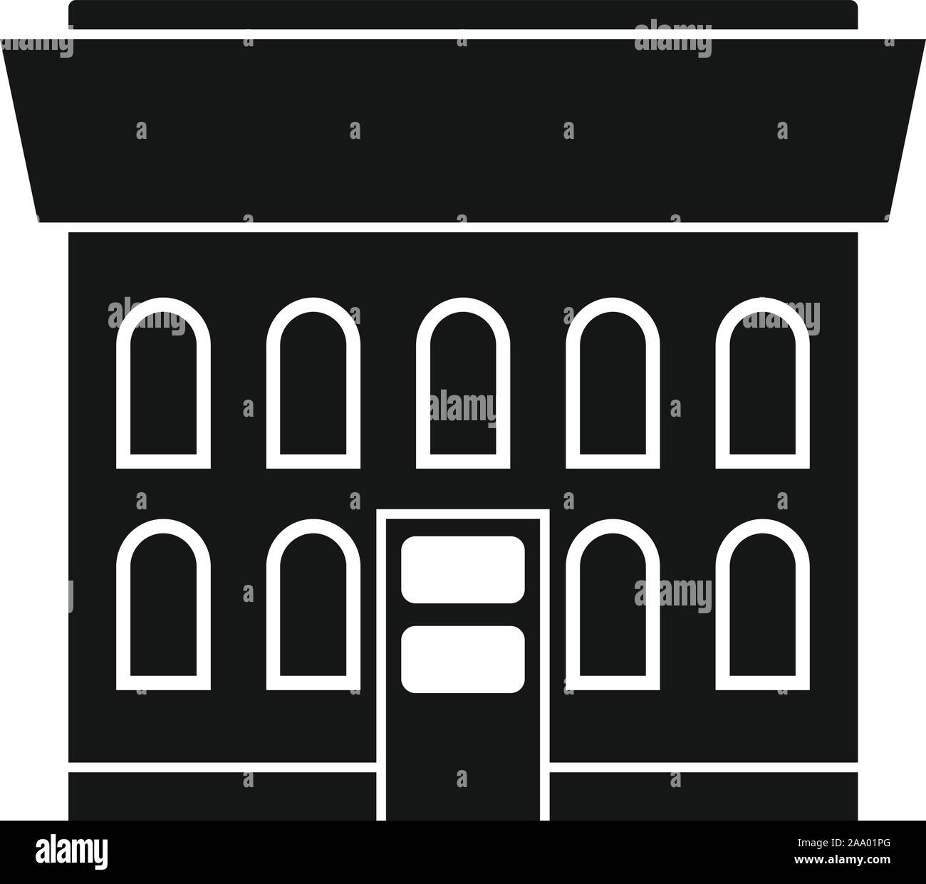 Cottage di cabina e la relativa icona. Semplice illustrazione della cabina cottage icona vettoriali per il web design isolato su sfondo bianco Illustrazione Vettoriale