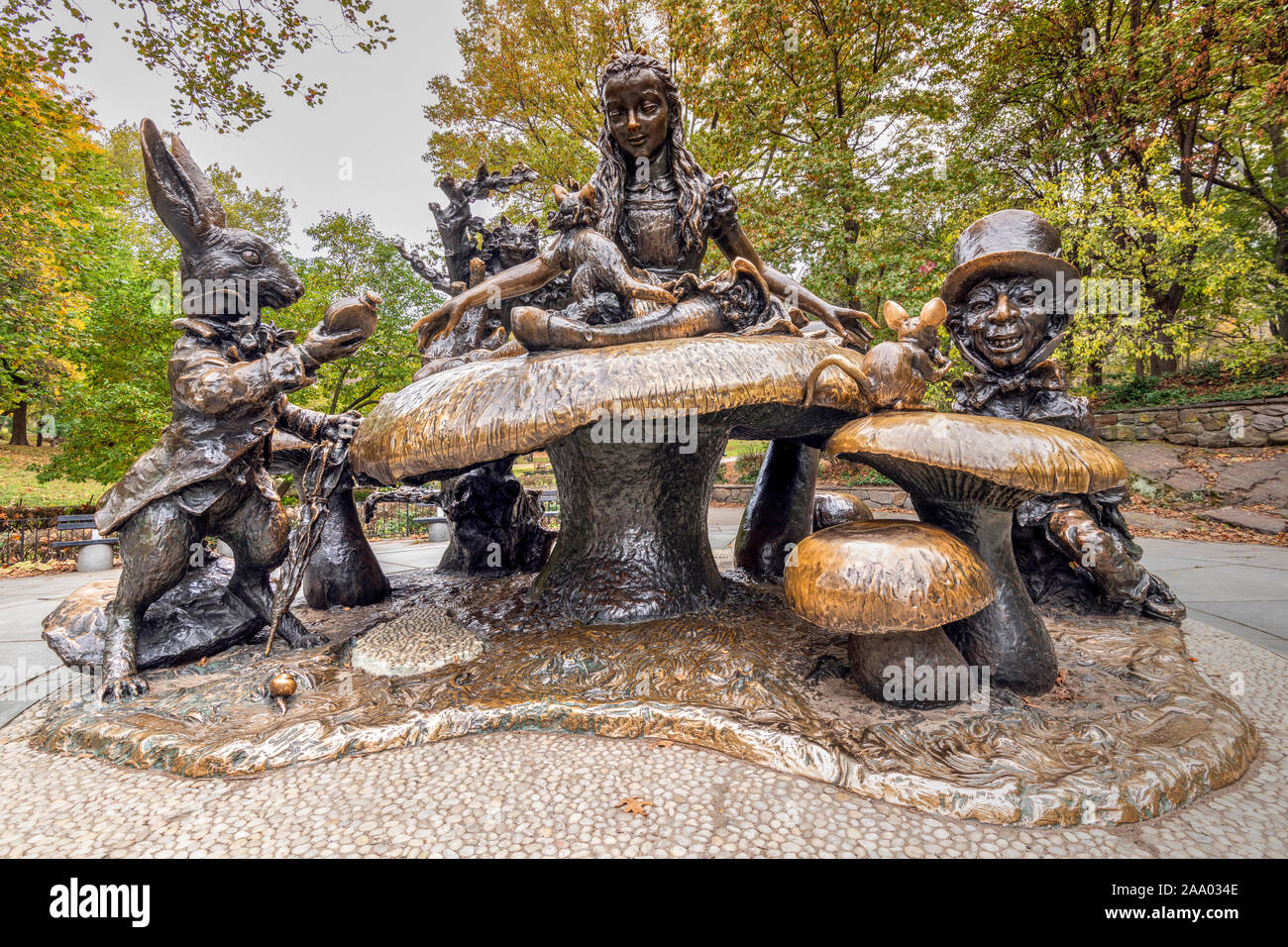 Alice nel paese delle meraviglie, Central Park, Manhattan, New York, Stati Uniti d'America Foto Stock