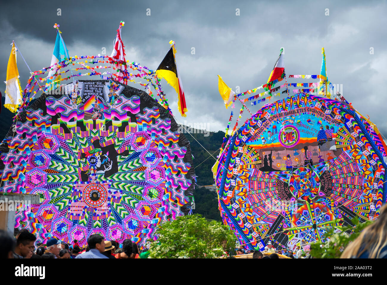 Solennità di Tutti i Santi a Santiago Sacatepequez, Guatemala Foto Stock