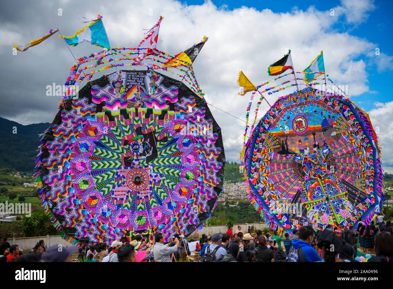 Solennità di Tutti i Santi a Santiago Sacatepequez, Guatemala Foto Stock