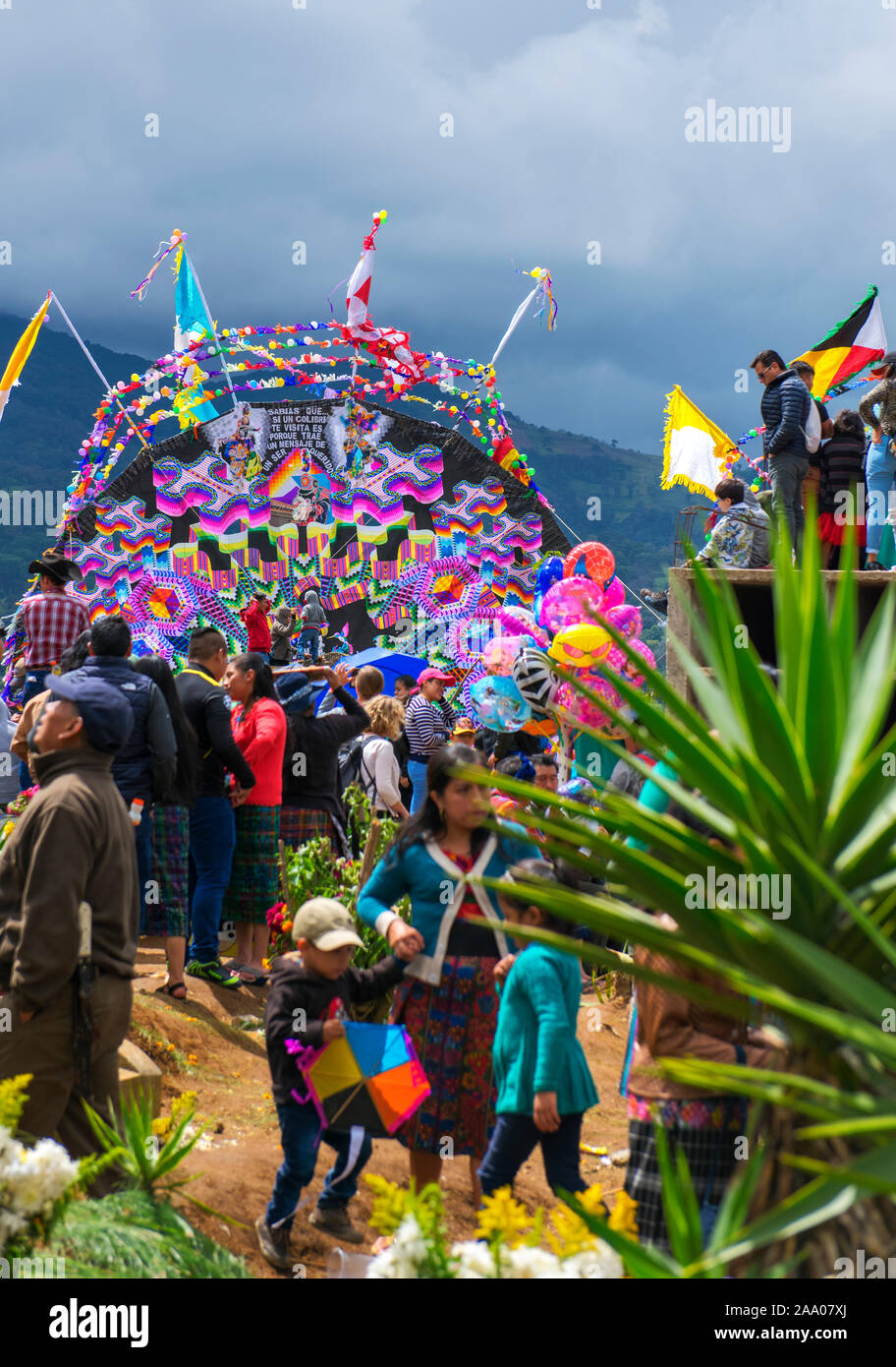 Solennità di Tutti i Santi a Santiago Sacatepequez, Guatemala Foto Stock