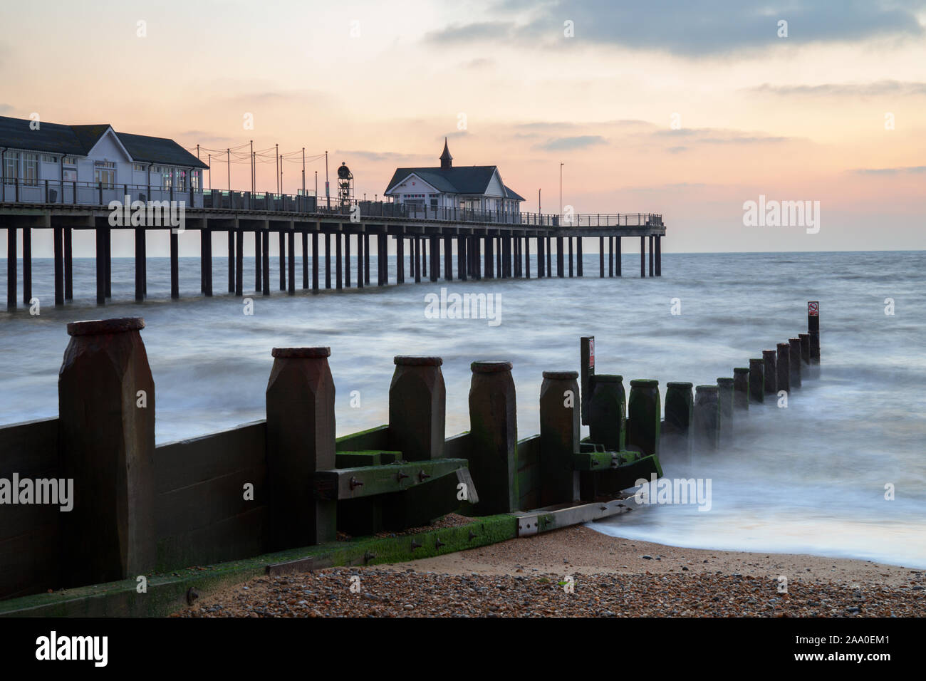 Southwold Pier, Suffolk, East Anglia, REGNO UNITO Foto Stock