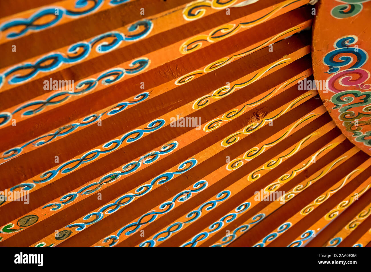 Decorazione nazionale di yurt in Mongolia Foto Stock