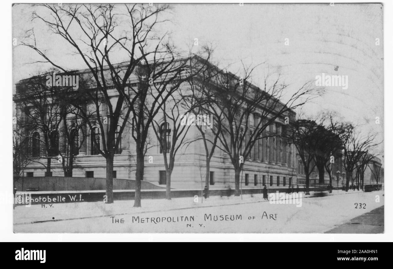 Cartolina inciso del Metropolitan Museum of Art di New York City, copyright by Photobelle W. I, 1910. Dalla Biblioteca Pubblica di New York. () Foto Stock