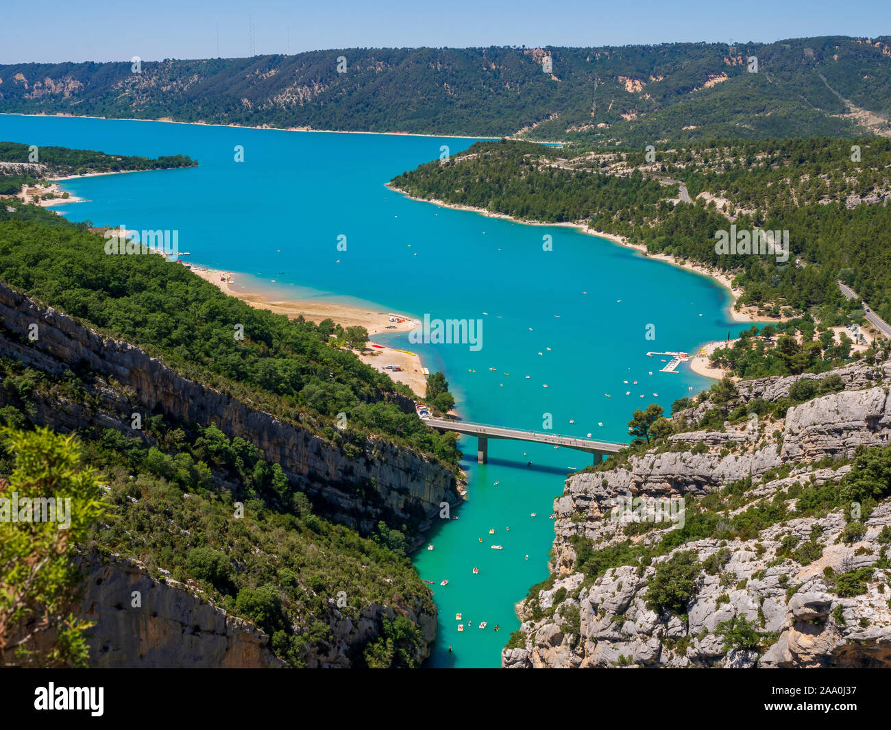 Verdon Gorge e Lago di Sainte-Croix Foto Stock