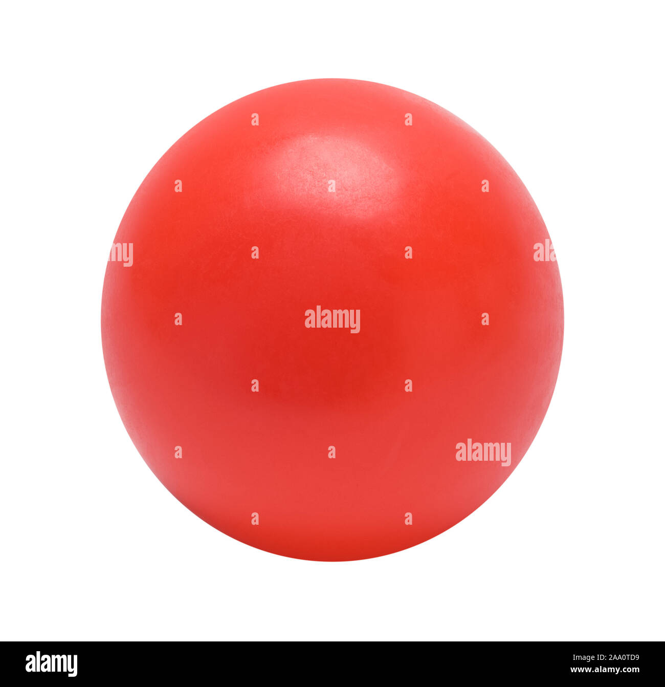 Red Palstic clown naso Ritagliata su bianco. Foto Stock