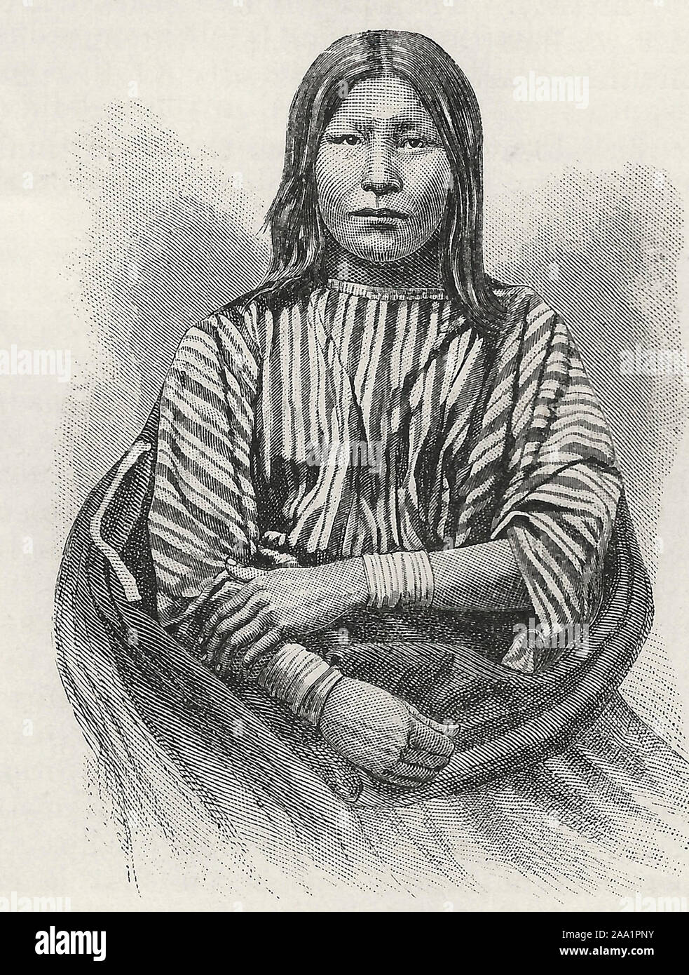 Giù la testa del Arrapahoes, circa 1880 Foto Stock