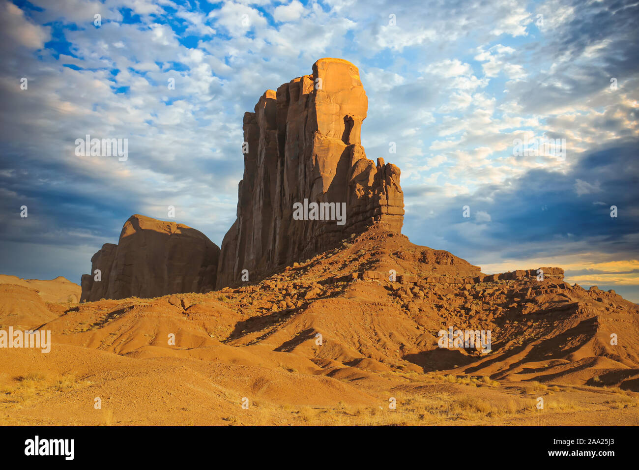 Vista orizzontale della West Thumb alla Monument Valley Foto Stock