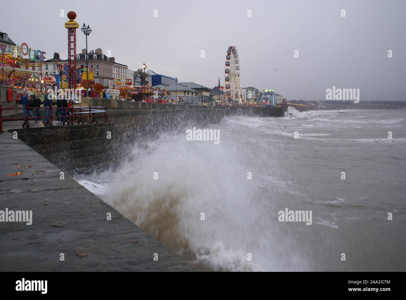Avviso meteorologico grave emesso quando Storm Eunice si avvicina a bridlington e alla costa orientale Foto Stock