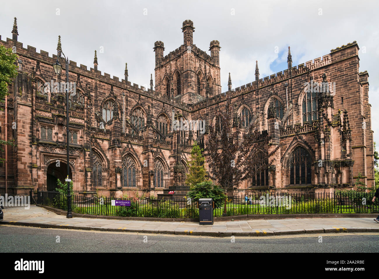 Chester Cathedral, vetrate, Inghilterra, Marzo 2011 Foto Stock