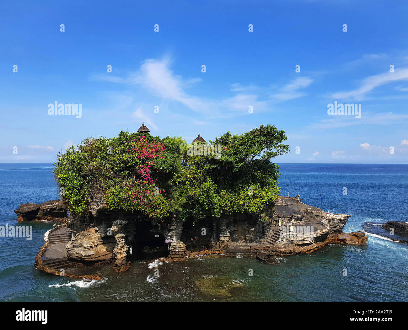 Tempio di mare Tanah Lot, Bali, Indonesia Foto Stock