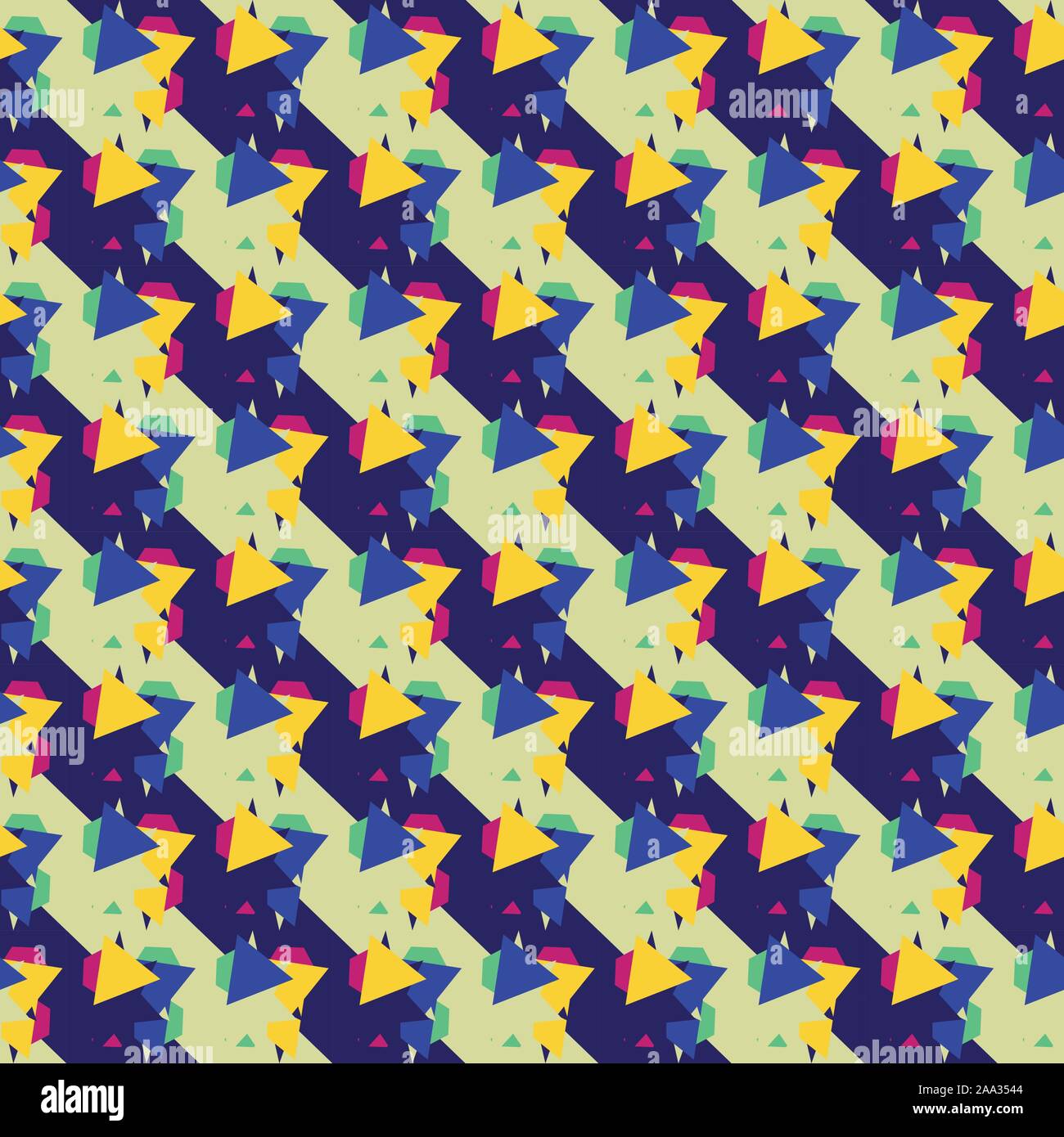 Abstract multistrato vettore geometrico seamless pattern. Illustrazione Vettoriale