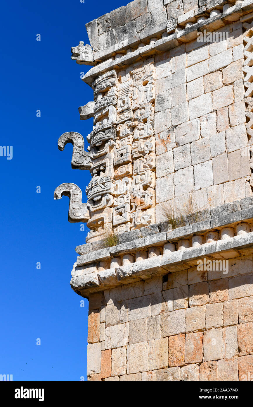 Uxmal, antica città maya del periodo classico si trova nella regione Puuc della parte orientale della penisola dello Yucatan, Messico Foto Stock