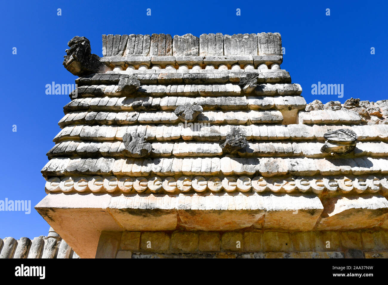 Uxmal, antica città maya del periodo classico si trova nella regione Puuc della parte orientale della penisola dello Yucatan, Messico Foto Stock