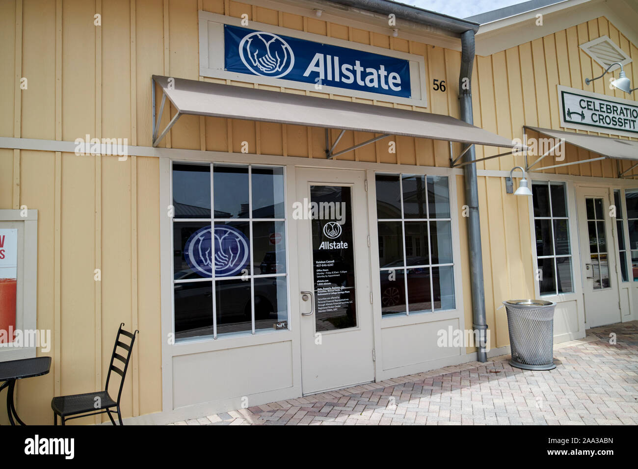 Allstate Insurance Company ufficio locale in franchising celebrazione florida usa Foto Stock
