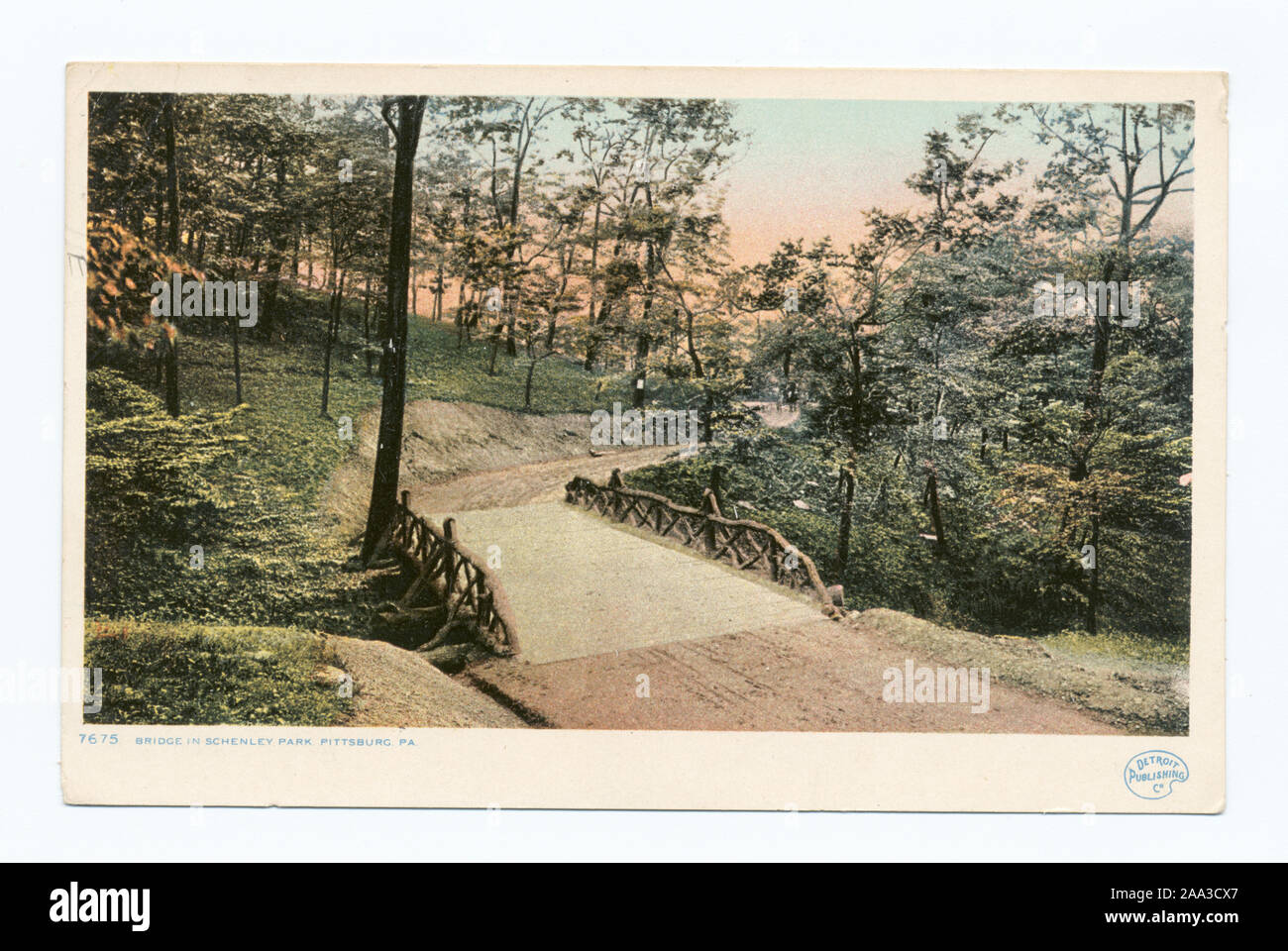 1903-1904.; un ponte nel Parco Schenley, Pittsburgh, PA. Foto Stock
