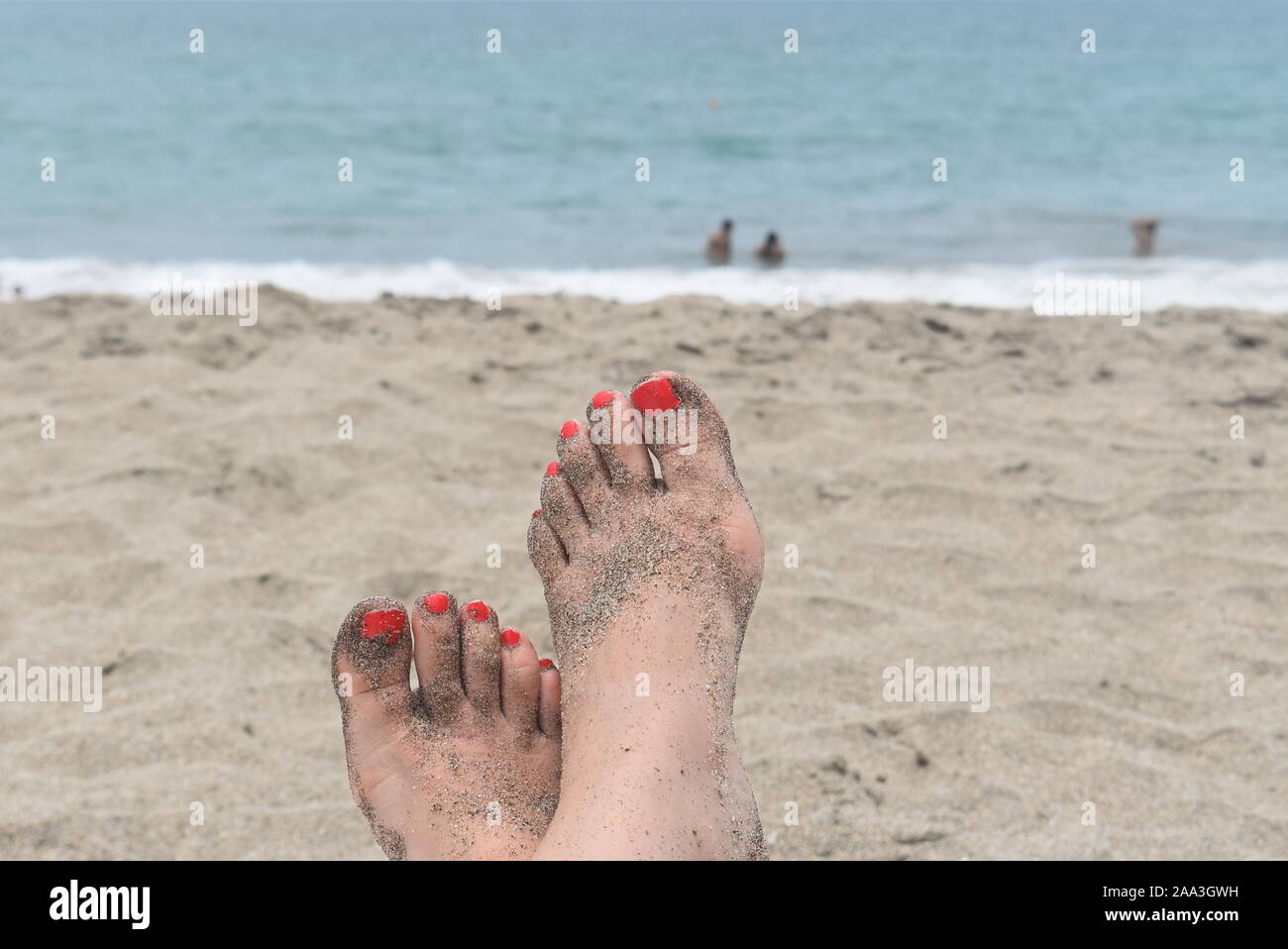 Vacanze estive sulla spiaggia Foto Stock