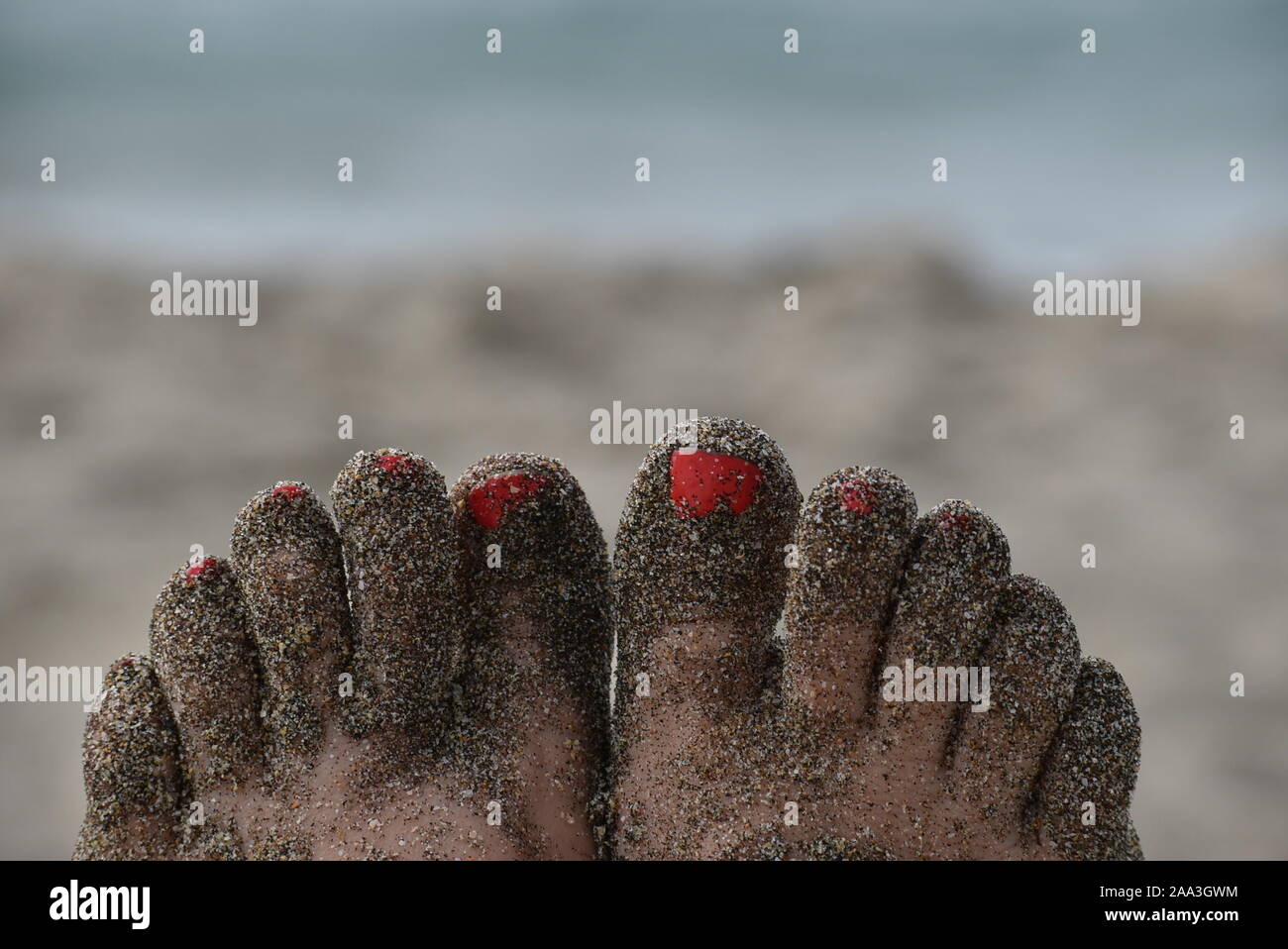 Vacanze estive sulla spiaggia Foto Stock