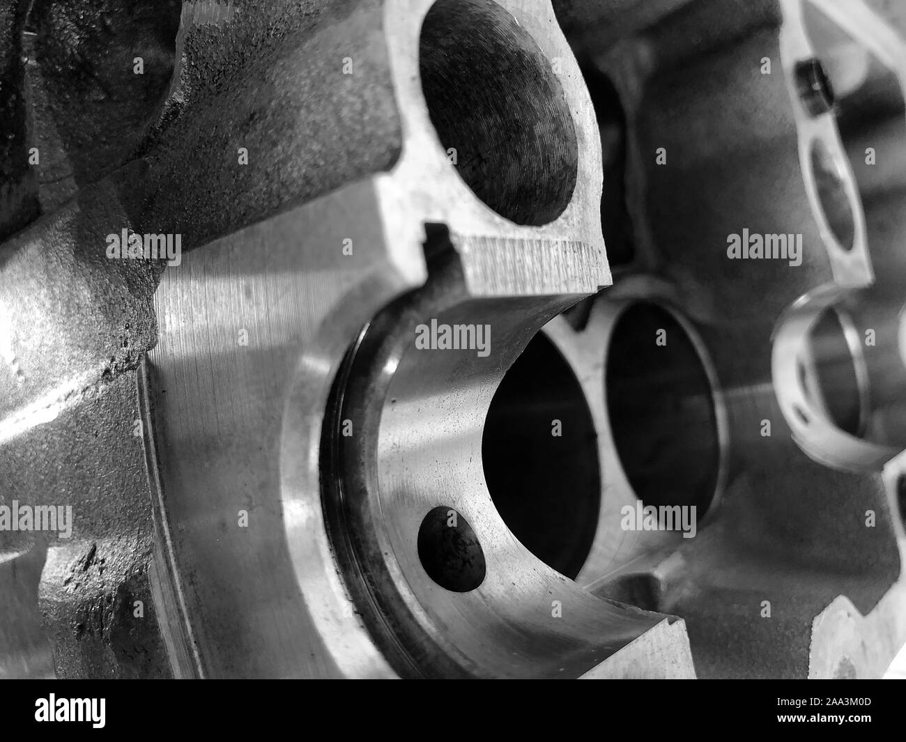 Motore a combustione interna industriale modello di texture. La parte metallica della vettura, abstract background. Foto Stock