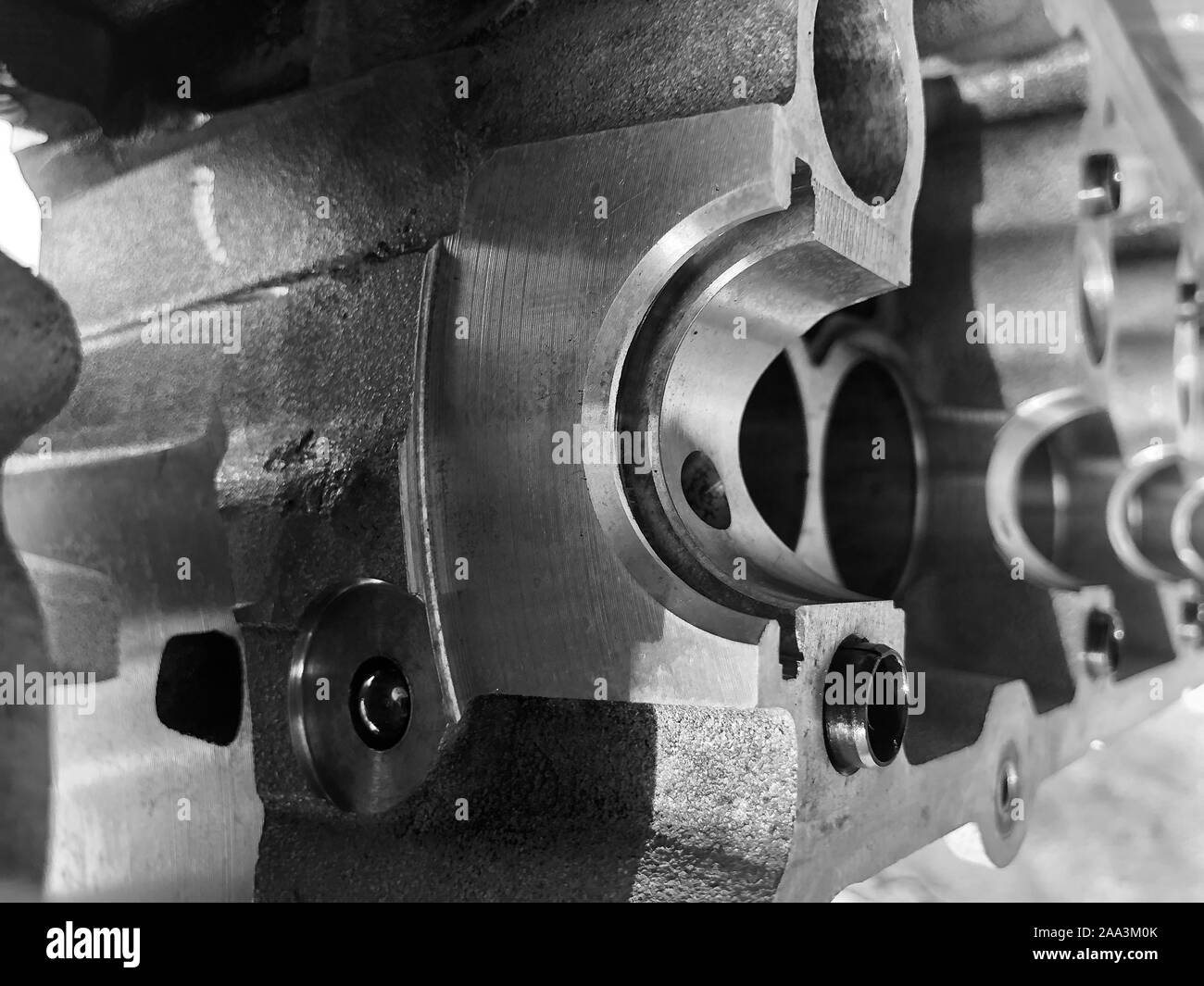 Motore a combustione interna industriale modello di texture. La parte metallica della vettura, abstract background. Foto Stock