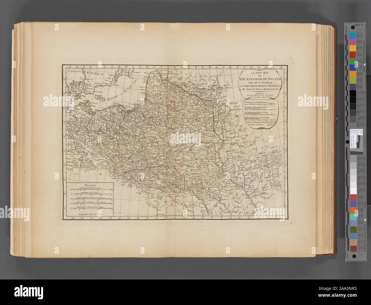 "Questo file non ha descrizione e può essere privo di altre informazioni. Si prega di fornire una descrizione significativa di questo file.; una nuova mappa del regno di Polonia con tutte le sue divisioni e smembrare'd province Foto Stock