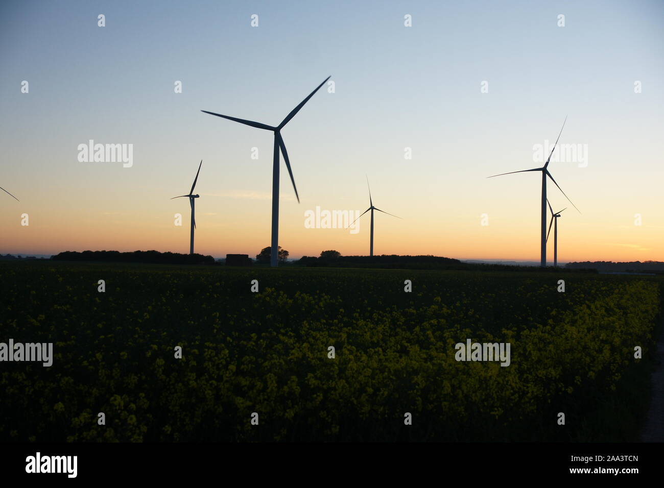 Wind power station, campagna dello Yorkshire Foto Stock