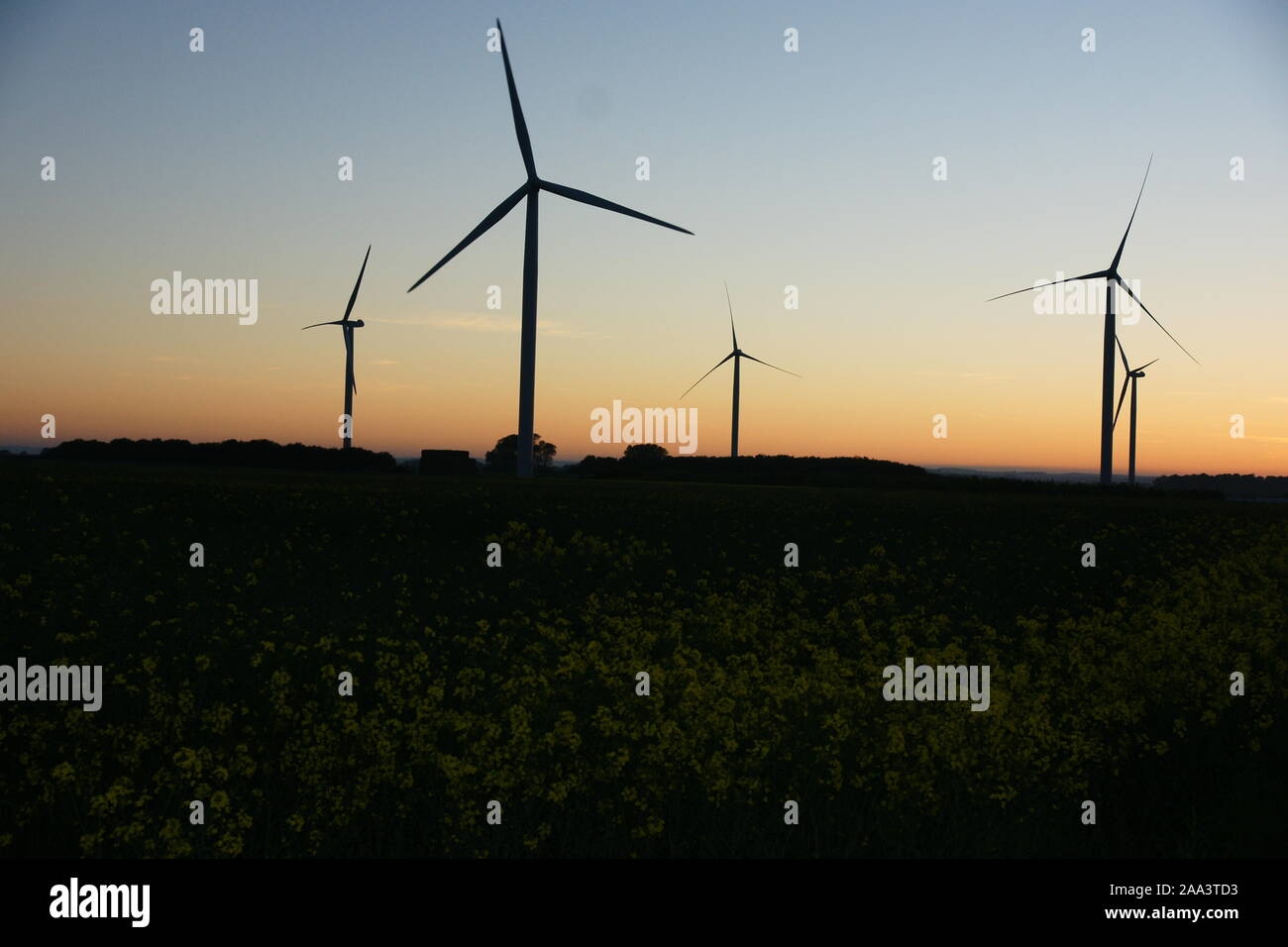 Wind Farm wind power station Foto Stock