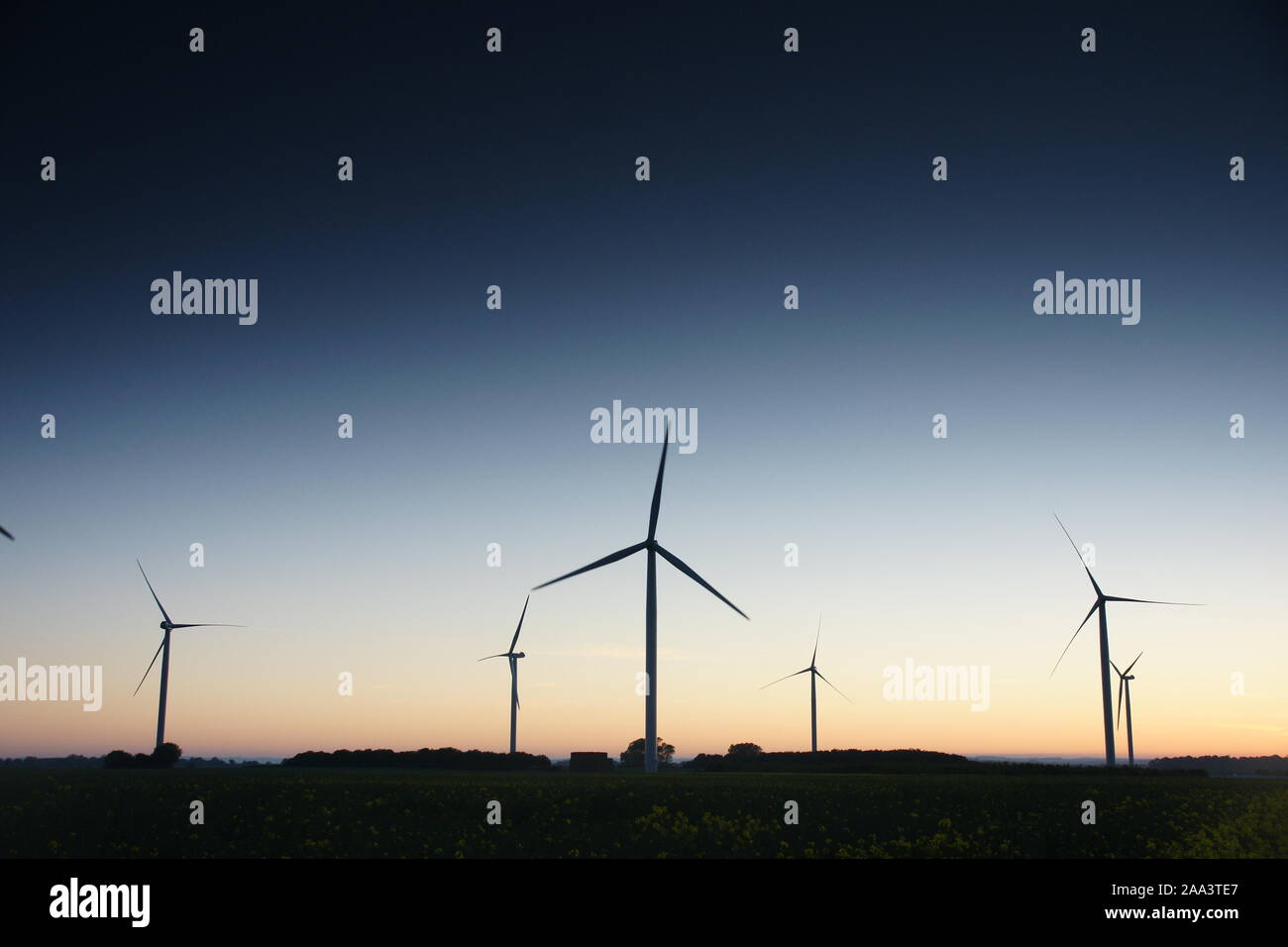 Wind power station, campagna dello Yorkshire Foto Stock