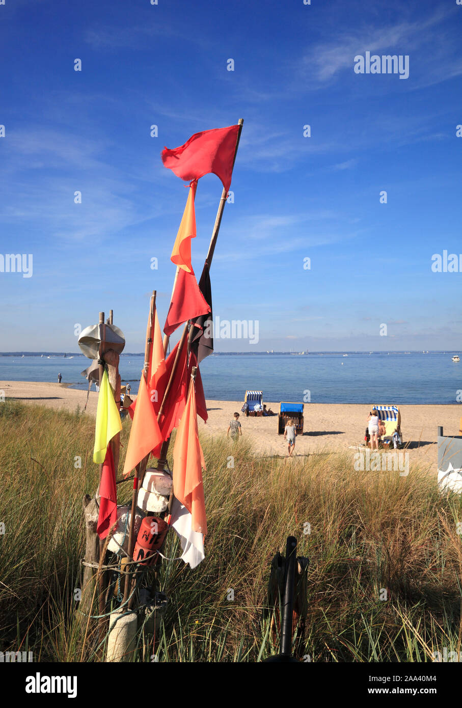 Spiaggia in Niendorf / Mar Baltico, Timmendorfer Strand, Schleswig-Holstein, Germania Foto Stock