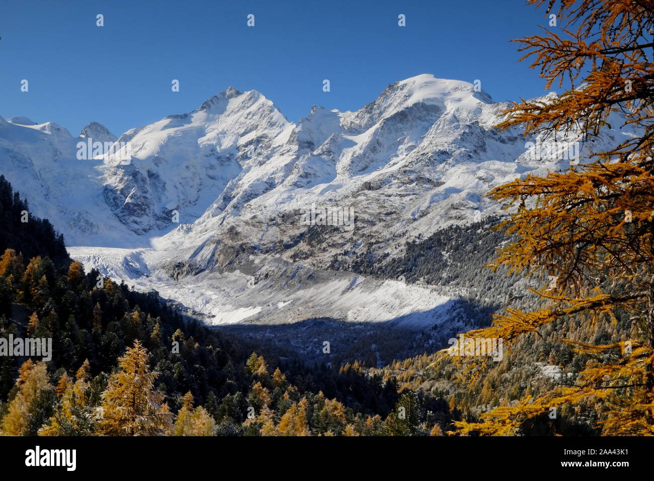 Herbststimmung am Berninapass Foto Stock