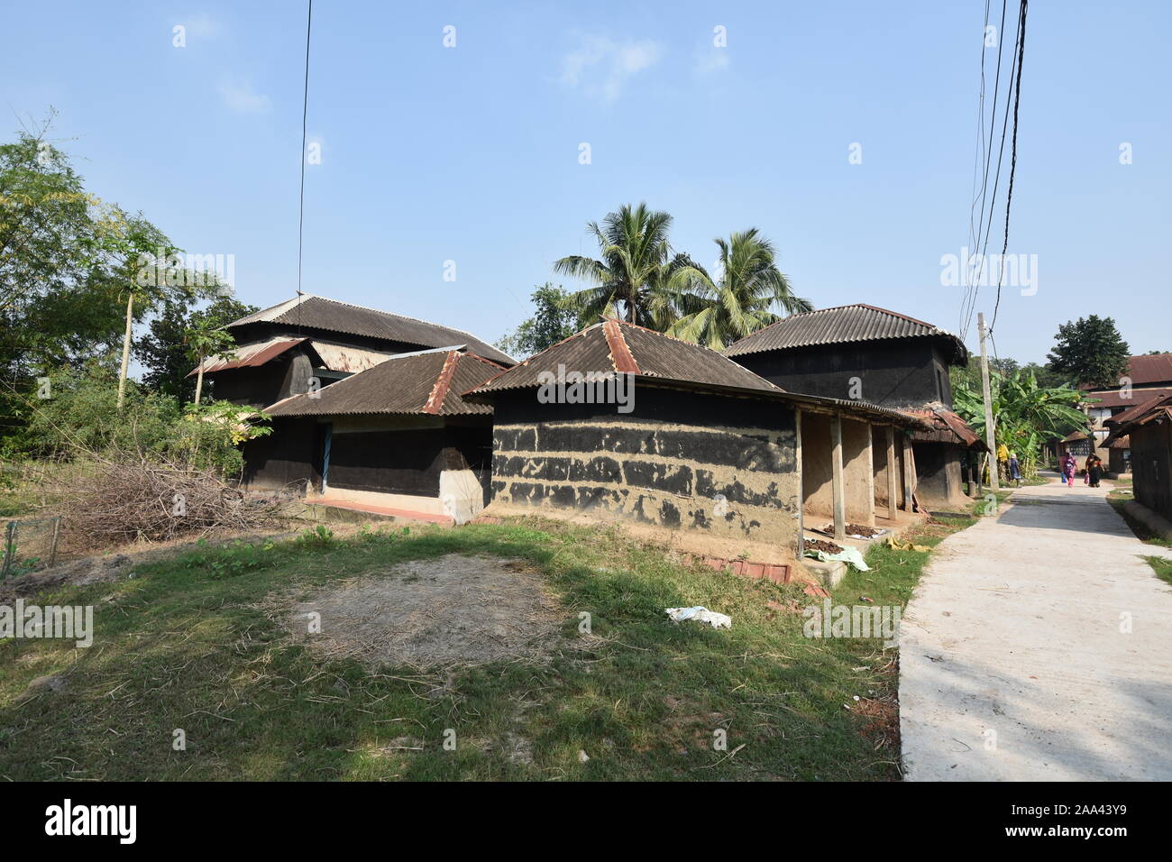 La scena del villaggio di Birsingha (luogo di nascita di Ishwar Chandra Vidyasagar). West Midnapore, Bengala occidentale. India. Foto Stock