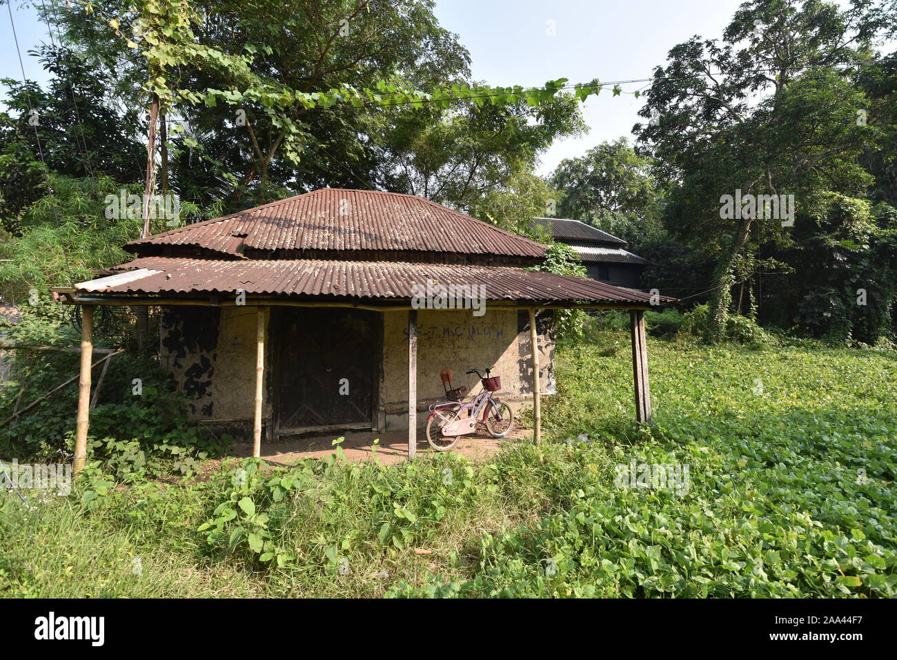 La scena del villaggio di Birsingha (luogo di nascita di Ishwar Chandra Vidyasagar). West Midnapore, Bengala occidentale. India. Foto Stock