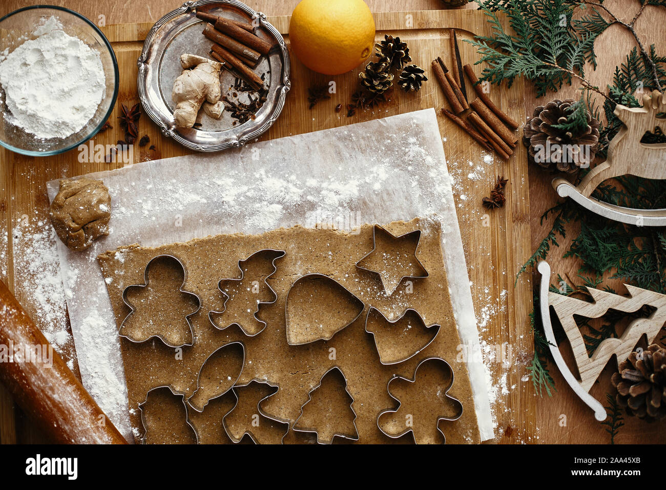 Mattarello legno biscotti dinosauri - Cookie cutter