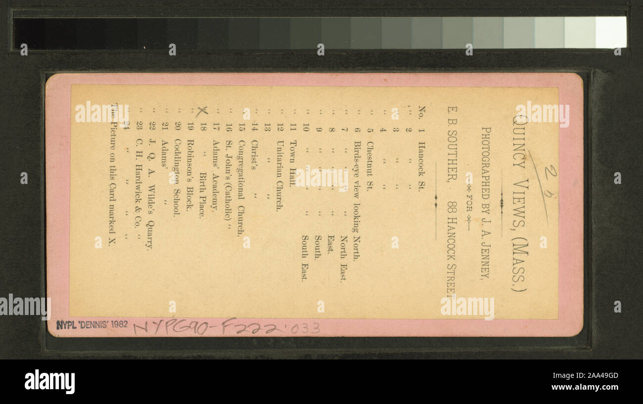 Adams' luogo di nascita.; Adams' luogo di nascita. Foto Stock