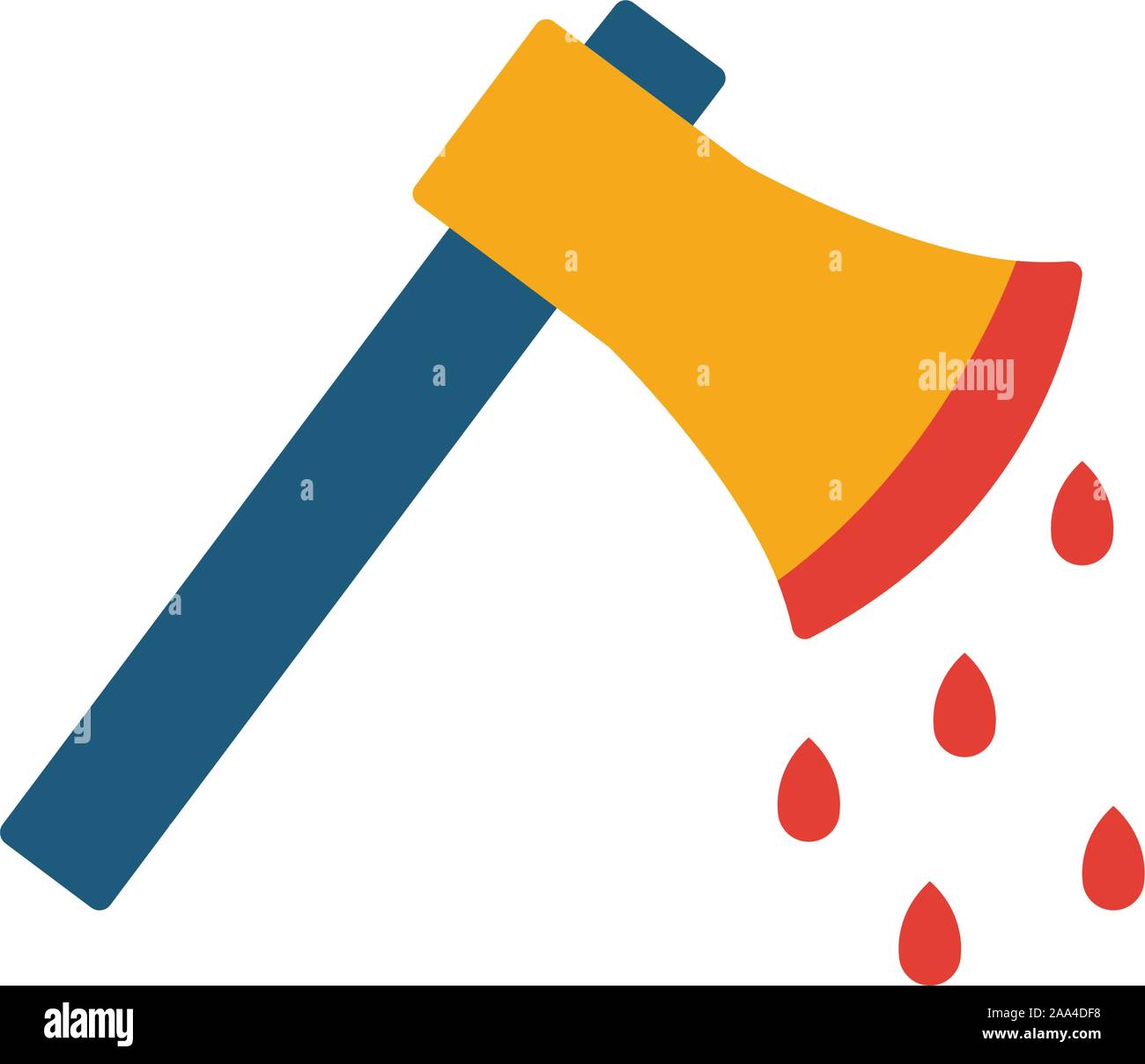 Ax con icona di sangue. Semplice elemento piatto da Halloween raccolta. Creative ax con icona di sangue per modelli, software e applicazioni Illustrazione Vettoriale