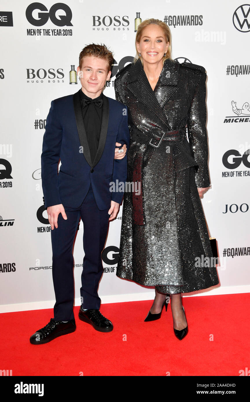 Sharon stone and roan joseph bronstein immagini e fotografie stock ad