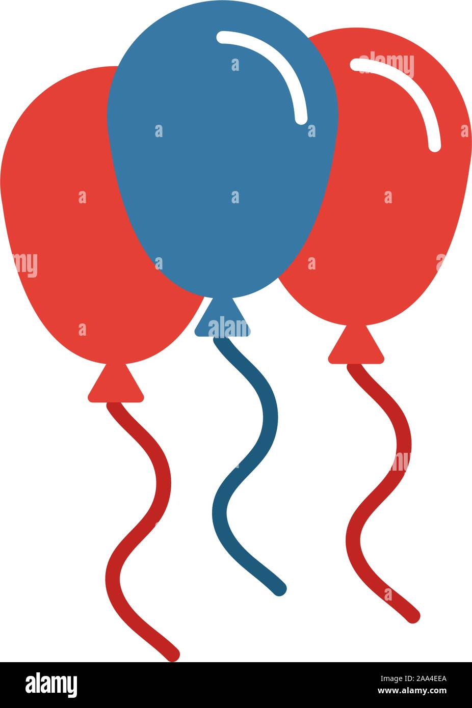 Icona di palloncini. Semplice elemento piatto da collezione per la luna di miele. Creative icona palloncini per modelli, software e applicazioni Illustrazione Vettoriale