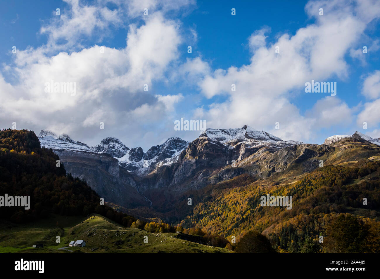 Paesaggio di montagna, Pirenei, Francia Foto Stock