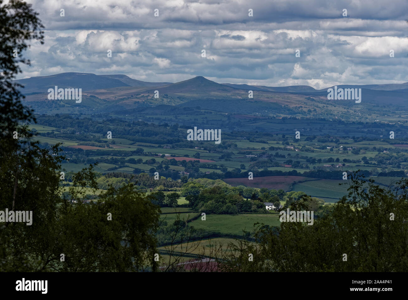 Monmouthshire paesaggio, Galles del Sud. Regno Unito Foto Stock
